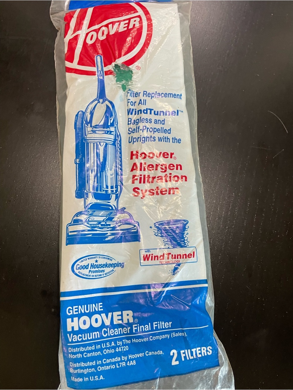 Hoover WindTunnel Bagless Self-Propelled Vacuum Final Filter replacement 2 pack